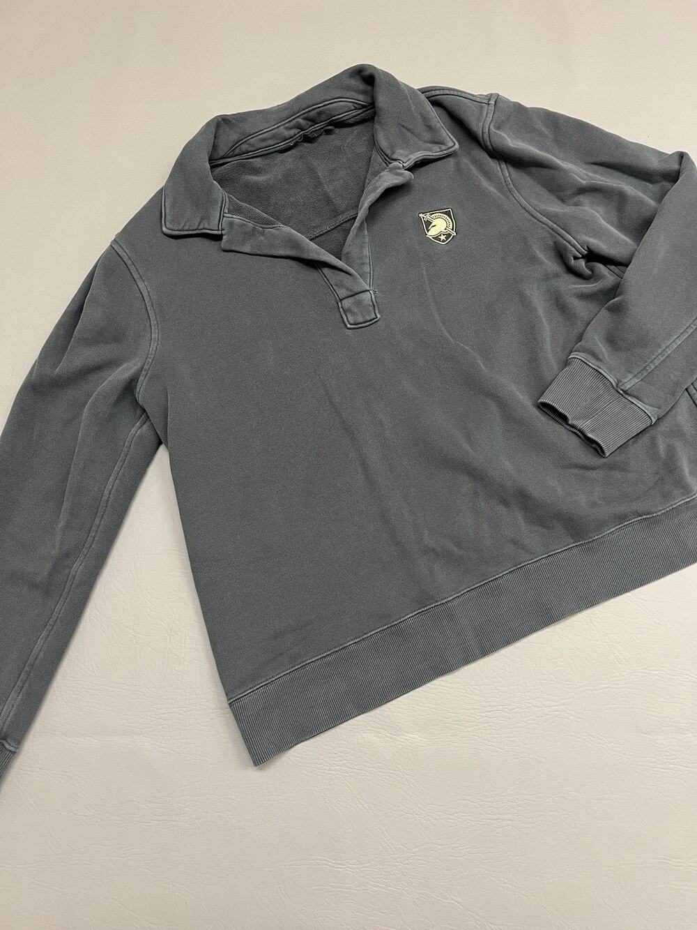 Army Black Knights West Point Collared Sweatshirt Gray Vineyard Vines Pullover M